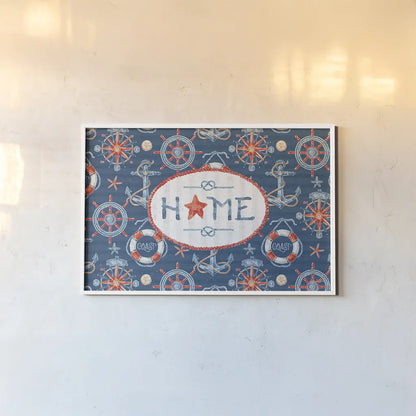 Nautical Life XIII by Lisa Audit. shown as a paper print in a white frame. Available as a archival giclee rolled canvas, fine art paper, or poster print. SKU 46528i.