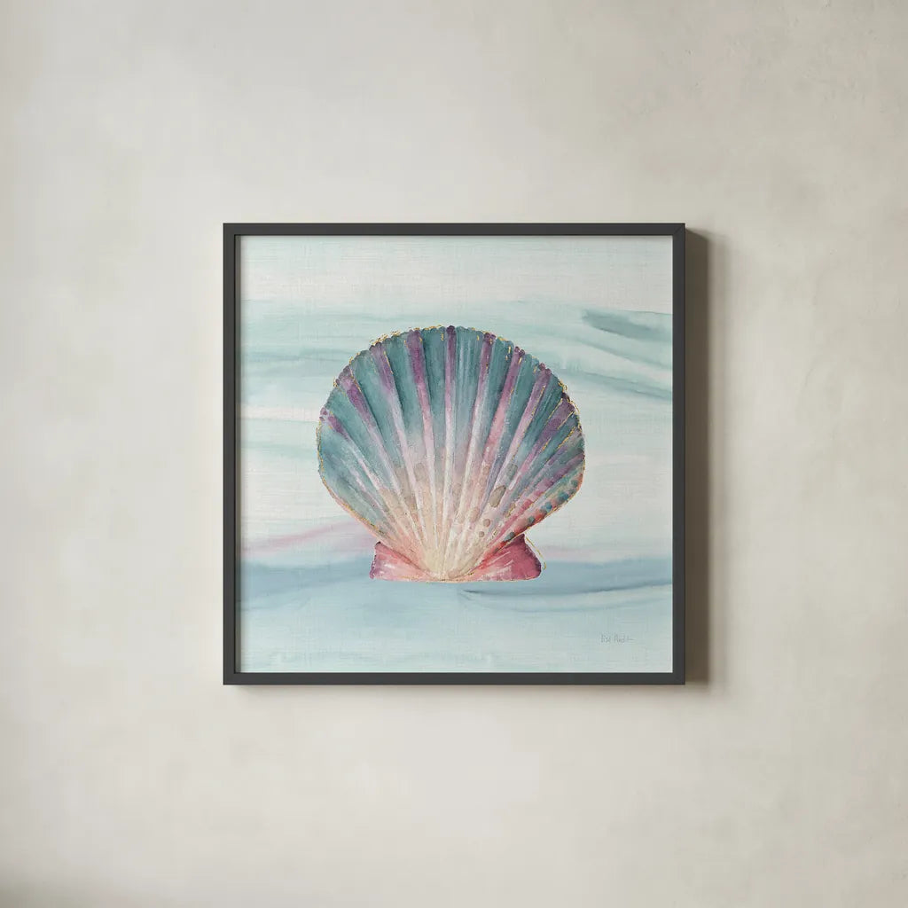 Ocean Dream VI no Filigree by Lisa Audit. Shown in a sleek black glass frame for a contemporary gallery look. Available as an archival giclee rolled canvas, fine art paper, or poster print. SKU 28396a.