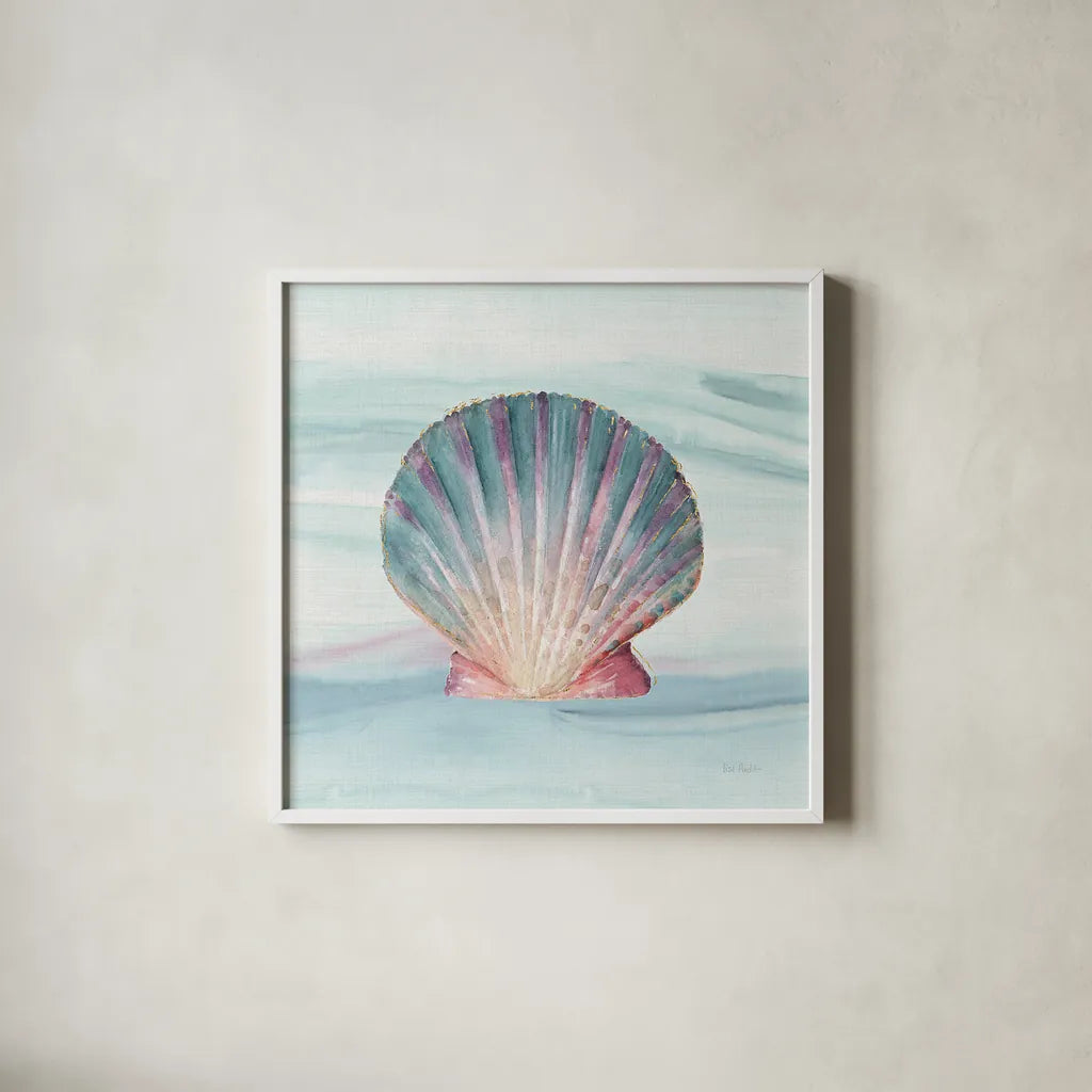 Ocean Dream VI no Filigree by Lisa Audit. Shown in a crisp white glass frame for a clean and minimalist style. Available as an archival giclee rolled canvas, fine art paper, or poster print. SKU 28396a.