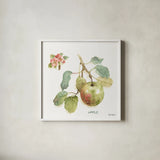 Orchard Bloom I by Lisa Audit. Shown in a crisp white glass frame for a clean and minimalist style. Available as an archival giclee rolled canvas, fine art paper, or poster print. SKU 21737a.