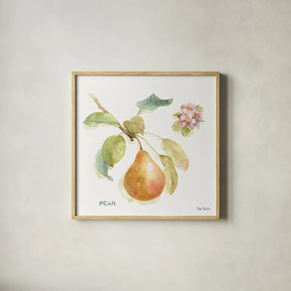 Orchard Bloom II by Lisa Audit. Shown in a natural wood glass frame for a timeless modern aesthetic. Available as an archival giclee rolled canvas, fine art paper, or poster print. SKU 21738a.
