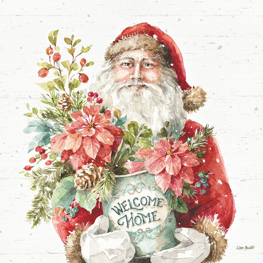 Our Christmas Story II Birch Background by Lisa Audit. SKU 47918a. Archival Giclee Fine art print for wall decor.