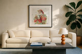 Our Christmas Story III by Lisa Audit. Displayed in a glass frame with matte in a clean modern living room. Available as an archival giclee rolled canvas, fine art paper, or poster print. SKU 47732a.