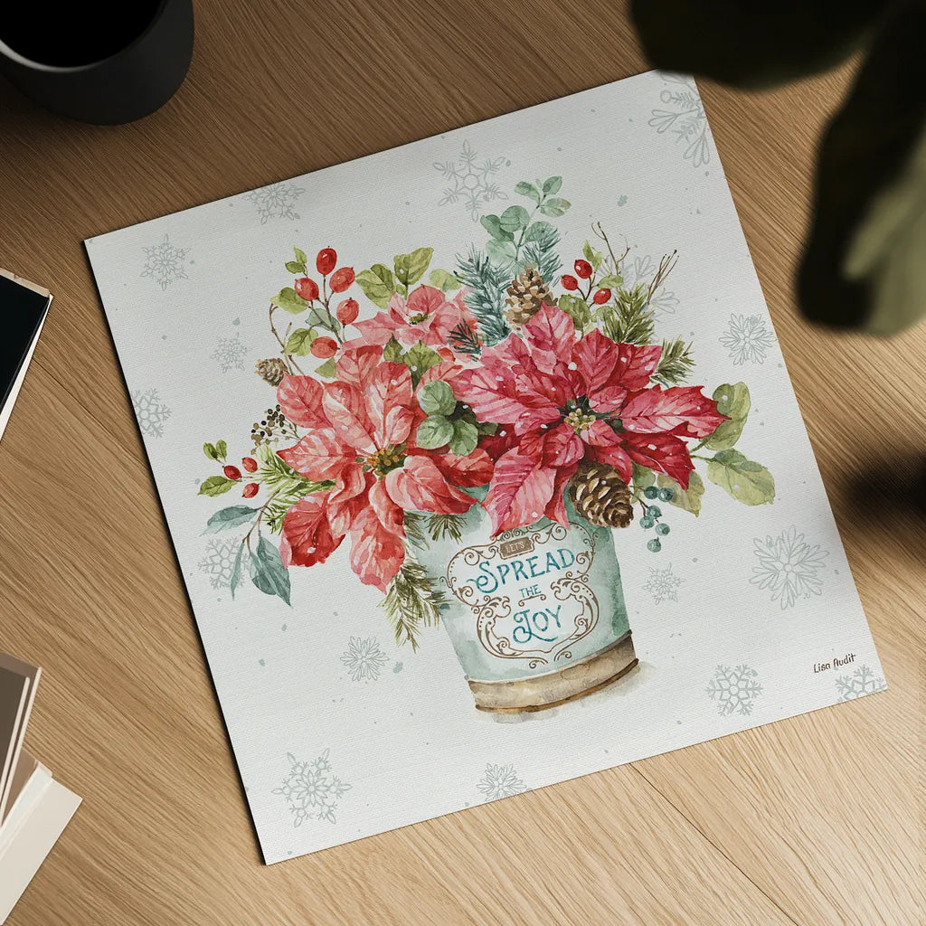 Our Christmas Story IV by Lisa Audit. Shown as a detailed flat fine art print, highlighting archival giclee quality. Available as an archival giclee rolled canvas, fine art paper, or poster print. SKU 47733a.