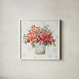 Our Christmas Story IV by Lisa Audit. Shown in a crisp white glass frame for a clean and minimalist style. Available as an archival giclee rolled canvas, fine art paper, or poster print. SKU 47733a.