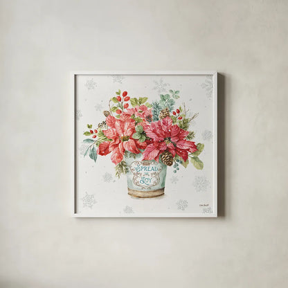 Our Christmas Story IV by Lisa Audit. Shown in a crisp white glass frame for a clean and minimalist style. Available as an archival giclee rolled canvas, fine art paper, or poster print. SKU 47733a.