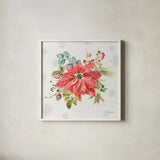 Our Christmas Story VII by Lisa Audit. Shown in a crisp white glass frame for a clean and minimalist style. Available as an archival giclee rolled canvas, fine art paper, or poster print. SKU 47736a.