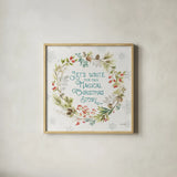 Our Christmas Story VIII by Lisa Audit. Shown in a natural wood glass frame for a timeless modern aesthetic. Available as an archival giclee rolled canvas, fine art paper, or poster print. SKU 47737a.
