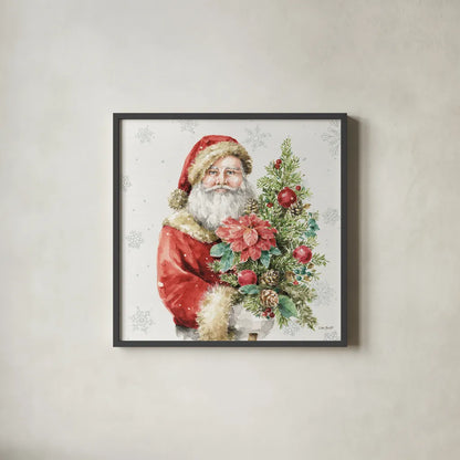 Our Christmas Story XIV by Lisa Audit. Shown in a sleek black glass frame for a contemporary gallery look. Available as an archival giclee rolled canvas, fine art paper, or poster print. SKU 82084a.