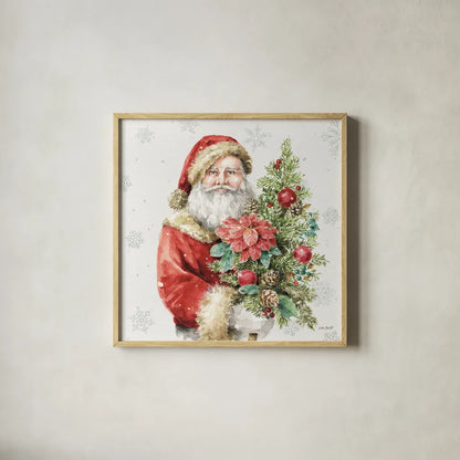 Our Christmas Story XIV by Lisa Audit. Shown in a natural wood glass frame for a timeless modern aesthetic. Available as an archival giclee rolled canvas, fine art paper, or poster print. SKU 82084a.