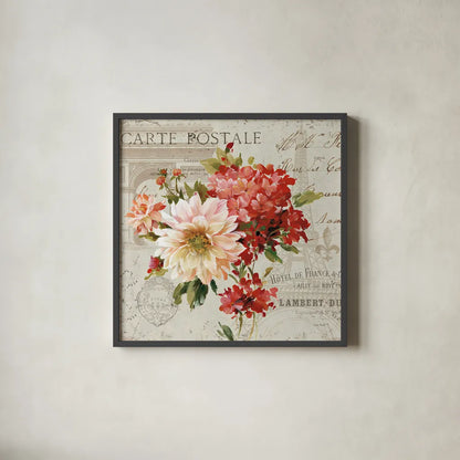 PS Je Taime Light I by Lisa Audit. Shown in a sleek black glass frame for a contemporary gallery look. Available as an archival giclee rolled canvas, fine art paper, or poster print. SKU 13478a.