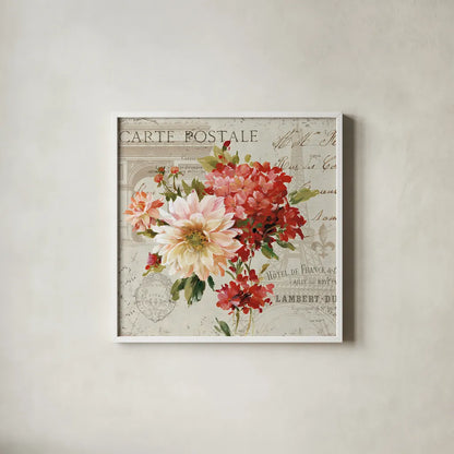 PS Je Taime Light I by Lisa Audit. Shown in a crisp white glass frame for a clean and minimalist style. Available as an archival giclee rolled canvas, fine art paper, or poster print. SKU 13478a.