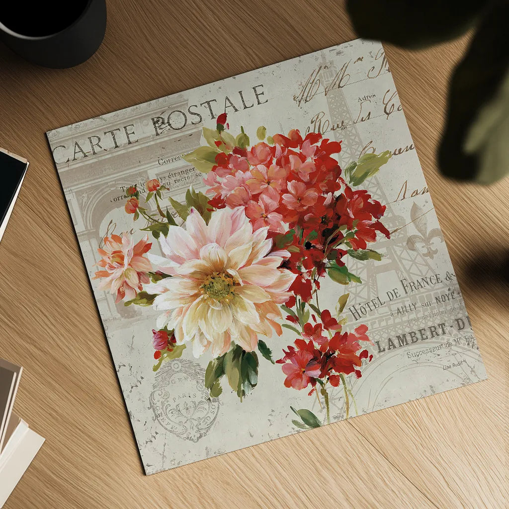 PS Je Taime Light I by Lisa Audit. Shown as a detailed flat fine art print, highlighting archival giclee quality. Available as an archival giclee rolled canvas, fine art paper, or poster print. SKU 14177a.