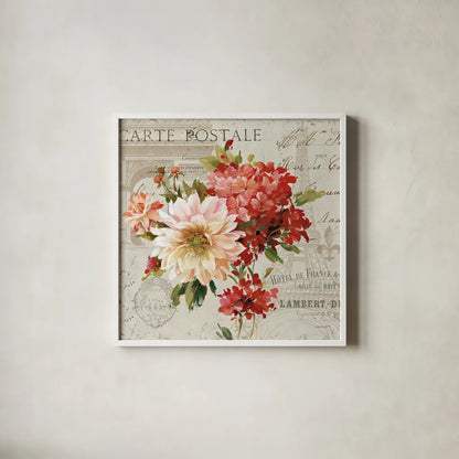 PS Je Taime Light I by Lisa Audit. Shown in a crisp white glass frame for a clean and minimalist style. Available as an archival giclee rolled canvas, fine art paper, or poster print. SKU 14177a.