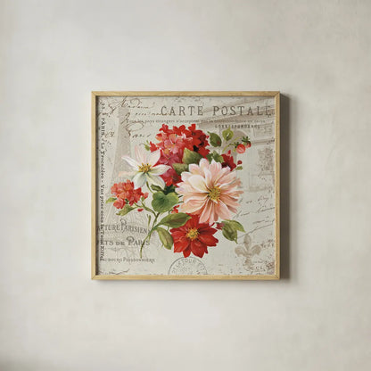 PS Je Taime Light II by Lisa Audit. Shown in a natural wood glass frame for a timeless modern aesthetic. Available as an archival giclee rolled canvas, fine art paper, or poster print. SKU 13479a.