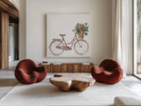 Paris Forever II v2 White by Lisa Audit. Shown as extra-large giant wall art in a modern living room. Available as an archival giclee rolled canvas, fine art paper, or poster print. SKU 52915a.