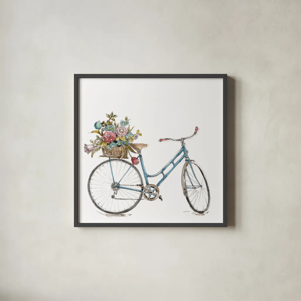 Paris Forever III v2 White by Lisa Audit. Shown in a sleek black glass frame for a contemporary gallery look. Available as an archival giclee rolled canvas, fine art paper, or poster print. SKU 52916a.