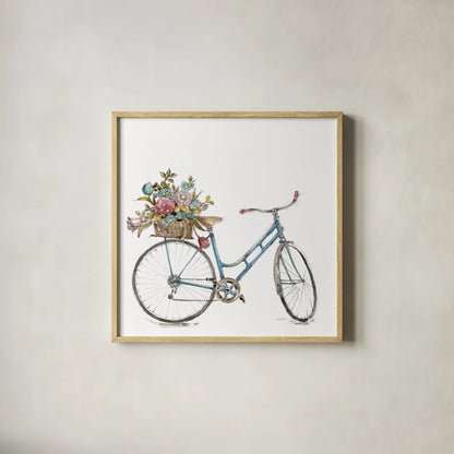 Paris Forever III v2 White by Lisa Audit. Shown in a natural wood glass frame for a timeless modern aesthetic. Available as an archival giclee rolled canvas, fine art paper, or poster print. SKU 52916a.