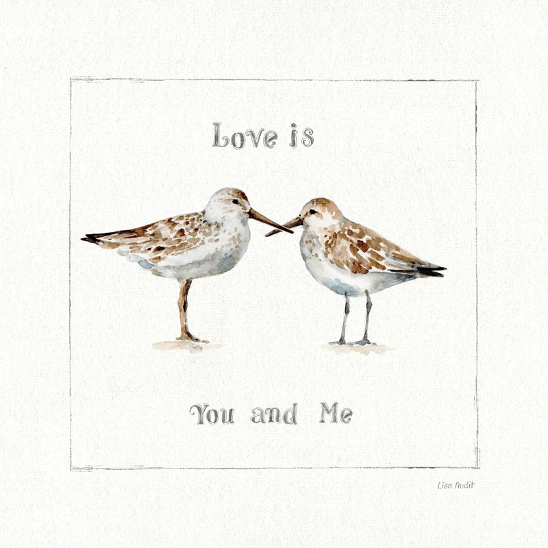Pebbles and Sandpipers II by Lisa Audit. SKU 17344a. Archival Giclee Fine art print for wall decor.