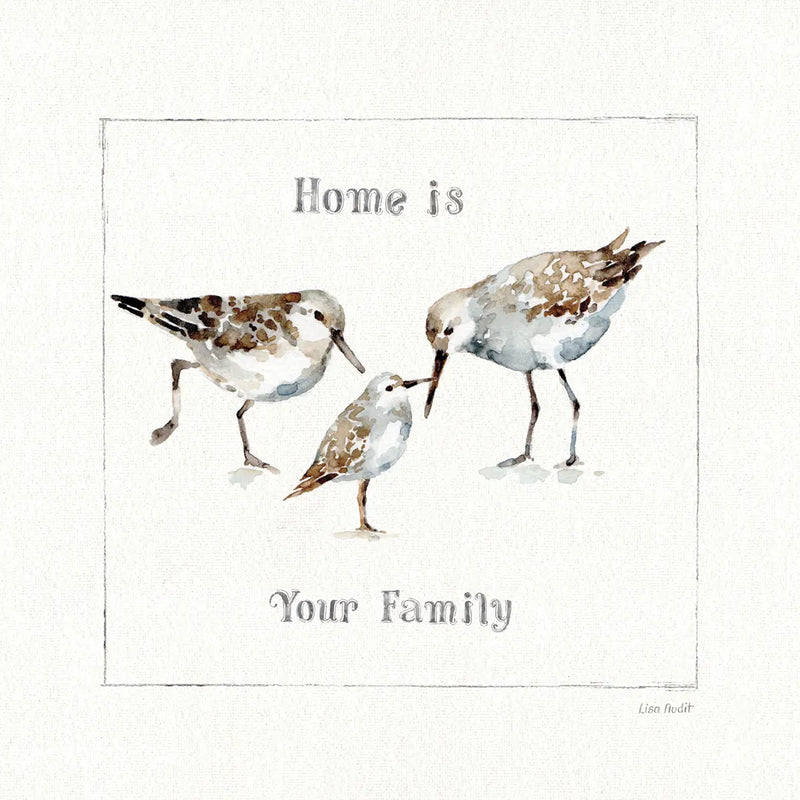 Pebbles and Sandpipers III by Lisa Audit. SKU 17345a. Archival Giclee Fine art print for wall decor.