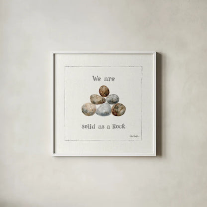 Pebbles and Sandpipers VI by Lisa Audit. Shown in a crisp white glass frame for a clean and minimalist style. Available as an archival giclee rolled canvas, fine art paper, or poster print. SKU 17991a.