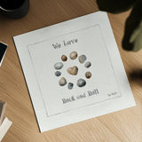 Pebbles and Sandpipers VIII by Lisa Audit. Shown as a detailed flat fine art print, highlighting archival giclee quality. Available as an archival giclee rolled canvas, fine art paper, or poster print. SKU 17993a.