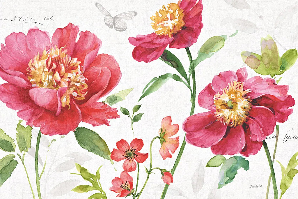 Pink Garden I by Lisa Audit. SKU 34779i. Archival Giclee Fine art print for wall decor.