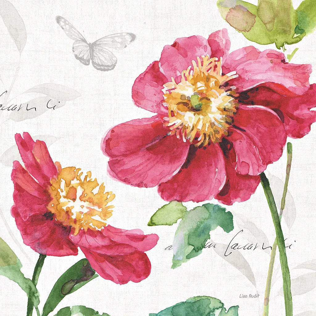 Pink Garden III by Lisa Audit. SKU 34781a. Archival Giclee Fine art print for wall decor.