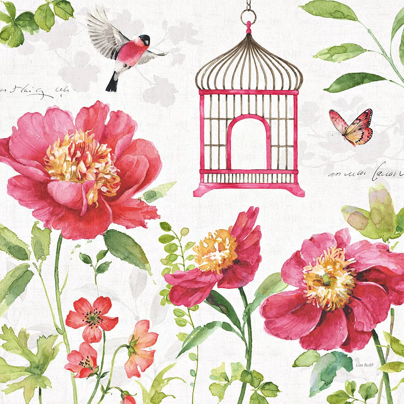 Pink Garden IV by Lisa Audit. SKU 34782a. Archival Giclee Fine art print for wall decor.