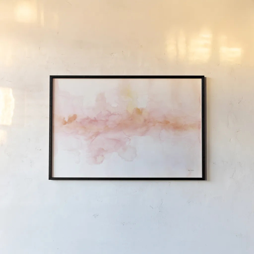 Rainbow Seeds Abstract Blush Crop by Lisa Audit. shown as a paper print in a black flame. Available as a archival giclee rolled canvas, fine art paper, or poster print. SKU 27516i.