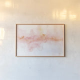 Rainbow Seeds Abstract Blush Crop by Lisa Audit. shown as a paper print in a natural frame. Available as a archival giclee rolled canvas, fine art paper, or poster print. SKU 27516i.