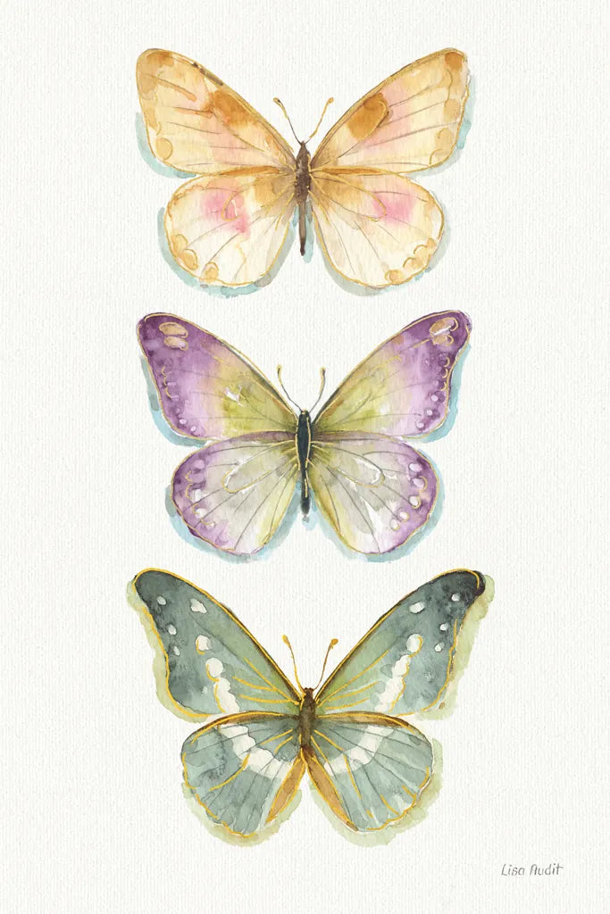 Rainbow Seeds Butterflies Fall II by Lisa Audit. SKU 102340h. Archival Giclee Fine art print for wall decor.