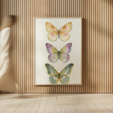 Rainbow Seeds Butterflies Fall II by Lisa Audit. shown as over sized large wall art. Available as an archival giclee rolled canvas, fine art paper, or poster print. SKU 102340h.