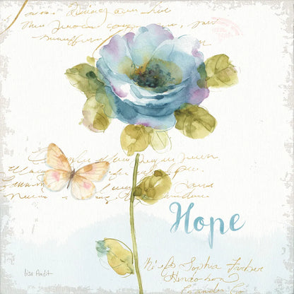 Rainbow Seeds Floral VII Hope Sq by Lisa Audit. SKU 63972a. Archival Giclee Fine art print for wall decor.