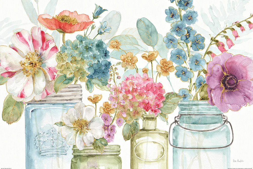 Rainbow Seeds Flowers X by Lisa Audit. SKU 28860i. Archival Giclee Fine art print for wall decor.