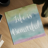Rainbow Seeds Painted Pattern XIV Cool Life by Lisa Audit. Shown as a detailed flat fine art print, highlighting archival giclee quality. Available as an archival giclee rolled canvas, fine art paper, or poster print. SKU 23433a.