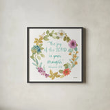 Rainbow Seeds Proverb I by Lisa Audit. Shown in a sleek black glass frame for a contemporary gallery look. Available as an archival giclee rolled canvas, fine art paper, or poster print. SKU 37132a.