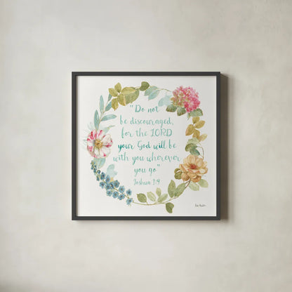 Rainbow Seeds Proverb III by Lisa Audit. Shown in a sleek black glass frame for a contemporary gallery look. Available as an archival giclee rolled canvas, fine art paper, or poster print. SKU 38688a.