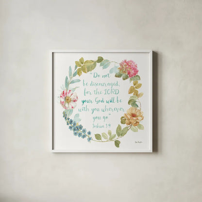 Rainbow Seeds Proverb III by Lisa Audit. Shown in a crisp white glass frame for a clean and minimalist style. Available as an archival giclee rolled canvas, fine art paper, or poster print. SKU 38688a.