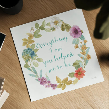 Rainbow Seeds Wreath III Everything by Lisa Audit. Shown as a detailed flat fine art print, highlighting archival giclee quality. Available as an archival giclee rolled canvas, fine art paper, or poster print. SKU 41679a.