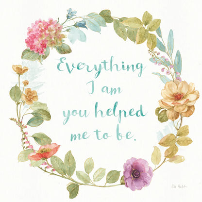 Rainbow Seeds Wreath IV Everything by Lisa Audit. SKU 41680a. Archival Giclee Fine art print for wall decor.