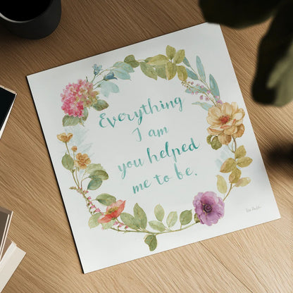 Rainbow Seeds Wreath IV Everything by Lisa Audit. Shown as a detailed flat fine art print, highlighting archival giclee quality. Available as an archival giclee rolled canvas, fine art paper, or poster print. SKU 41680a.