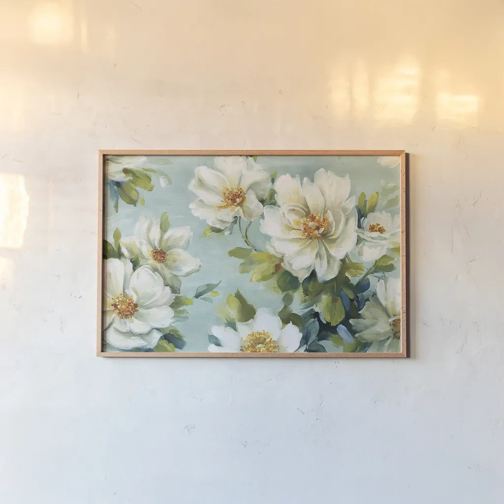 Reflections I Crop by Lisa Audit. shown as a paper print in a natural frame. Available as a archival giclee rolled canvas, fine art paper, or poster print. SKU 13204i.