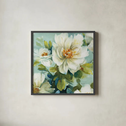 Reflections III Crop by Lisa Audit. Shown in a sleek black glass frame for a contemporary gallery look. Available as an archival giclee rolled canvas, fine art paper, or poster print. SKU 13252a.