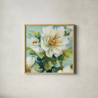 Reflections III Crop by Lisa Audit. Shown in a natural wood glass frame for a timeless modern aesthetic. Available as an archival giclee rolled canvas, fine art paper, or poster print. SKU 13252a.