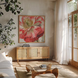 Romantic Afternoon Light Crop I by Lisa Audit. Shown in a natural wood frame in a cozy modern living room. Available as an archival giclee rolled canvas, fine art paper, or poster print. SKU 18340a.