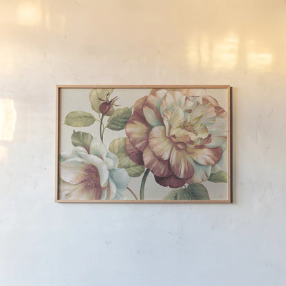 Romantic Afternoon Light II Spice by Lisa Audit. shown as a paper print in a natural frame. Available as a archival giclee rolled canvas, fine art paper, or poster print. SKU 33735i.