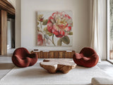 Romantic Afternoon Light Square II by Lisa Audit. Shown as extra-large giant wall art in a modern living room. Available as an archival giclee rolled canvas, fine art paper, or poster print. SKU 16910a.