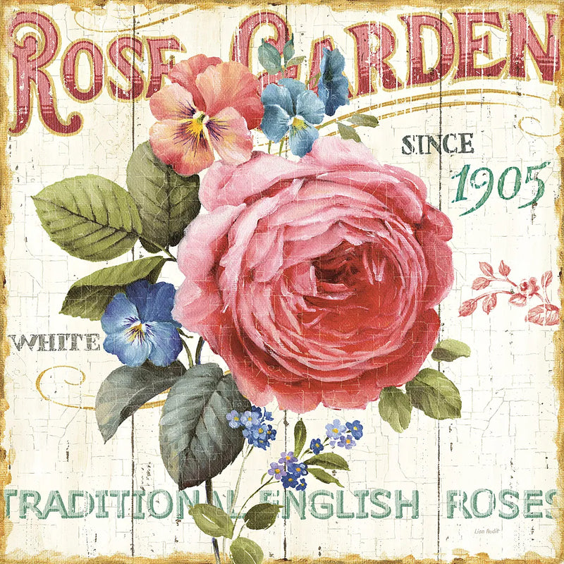 Rose Garden I by Lisa Audit. SKU 10711a. Archival Giclee Fine art print for wall decor.