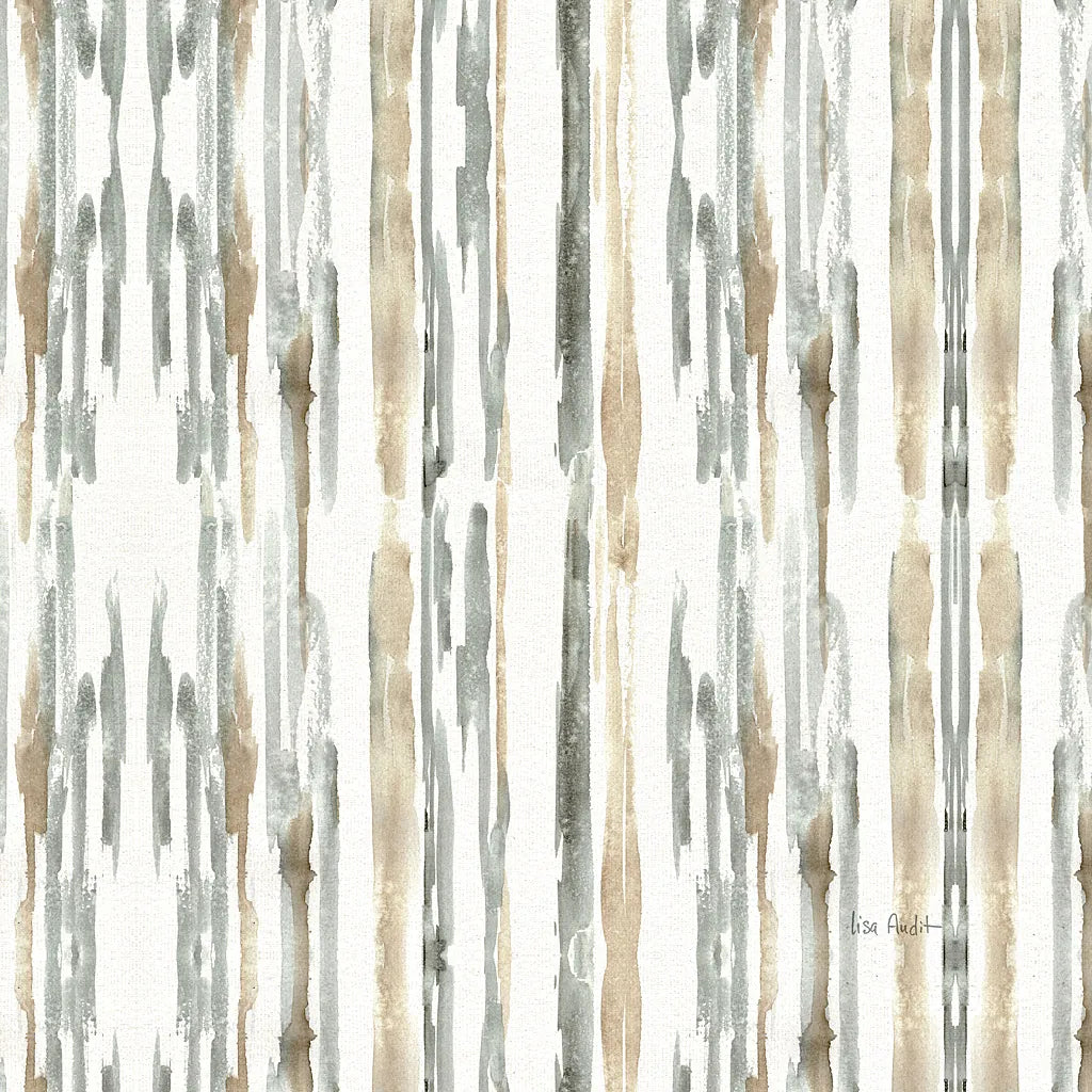 Sand and Sea Gold Stripes by Lisa Audit. SKU 18891a. Archival Giclee Fine art print for wall decor.